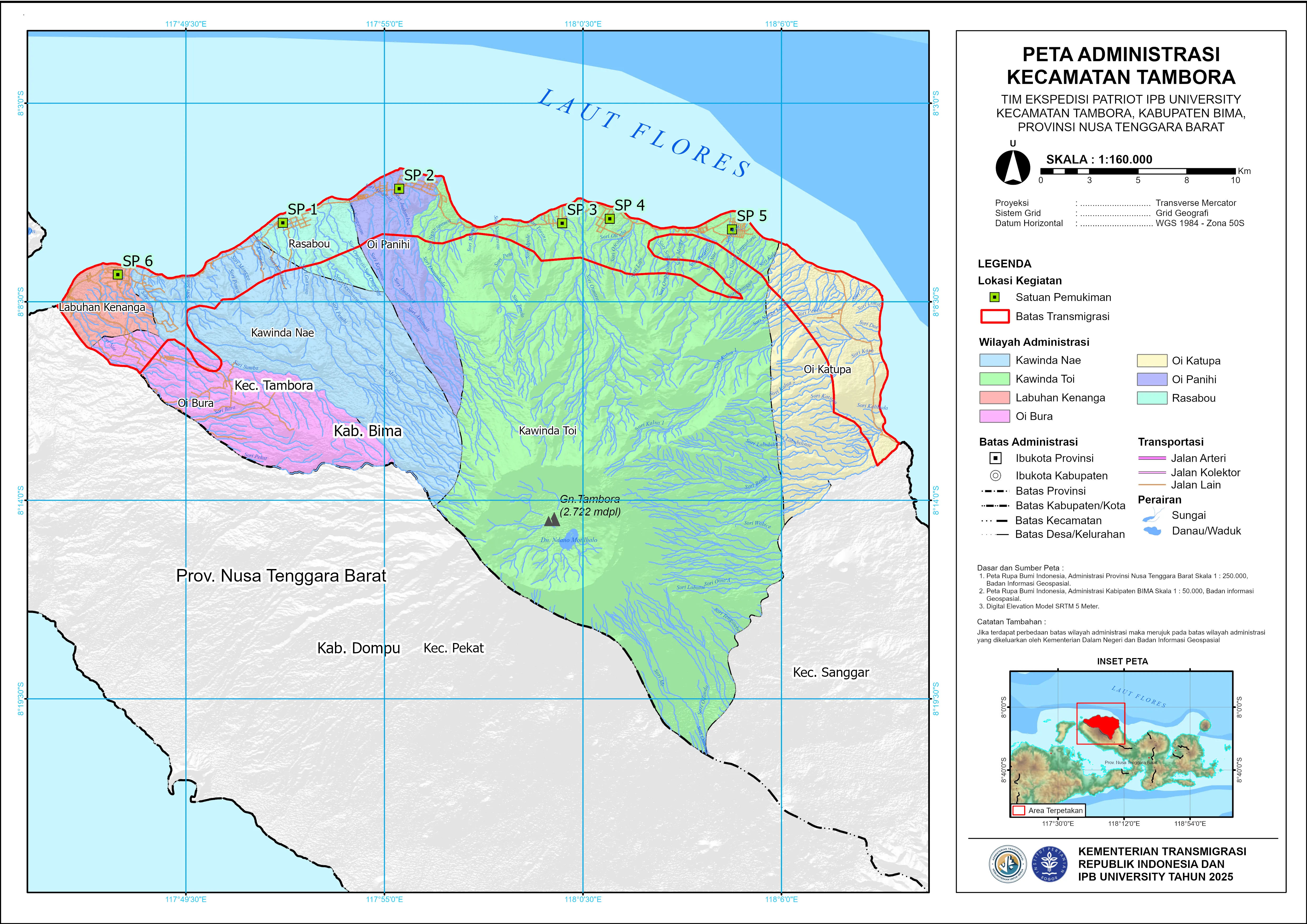 Peta Administrasi Kegiatan Patriot Tambora