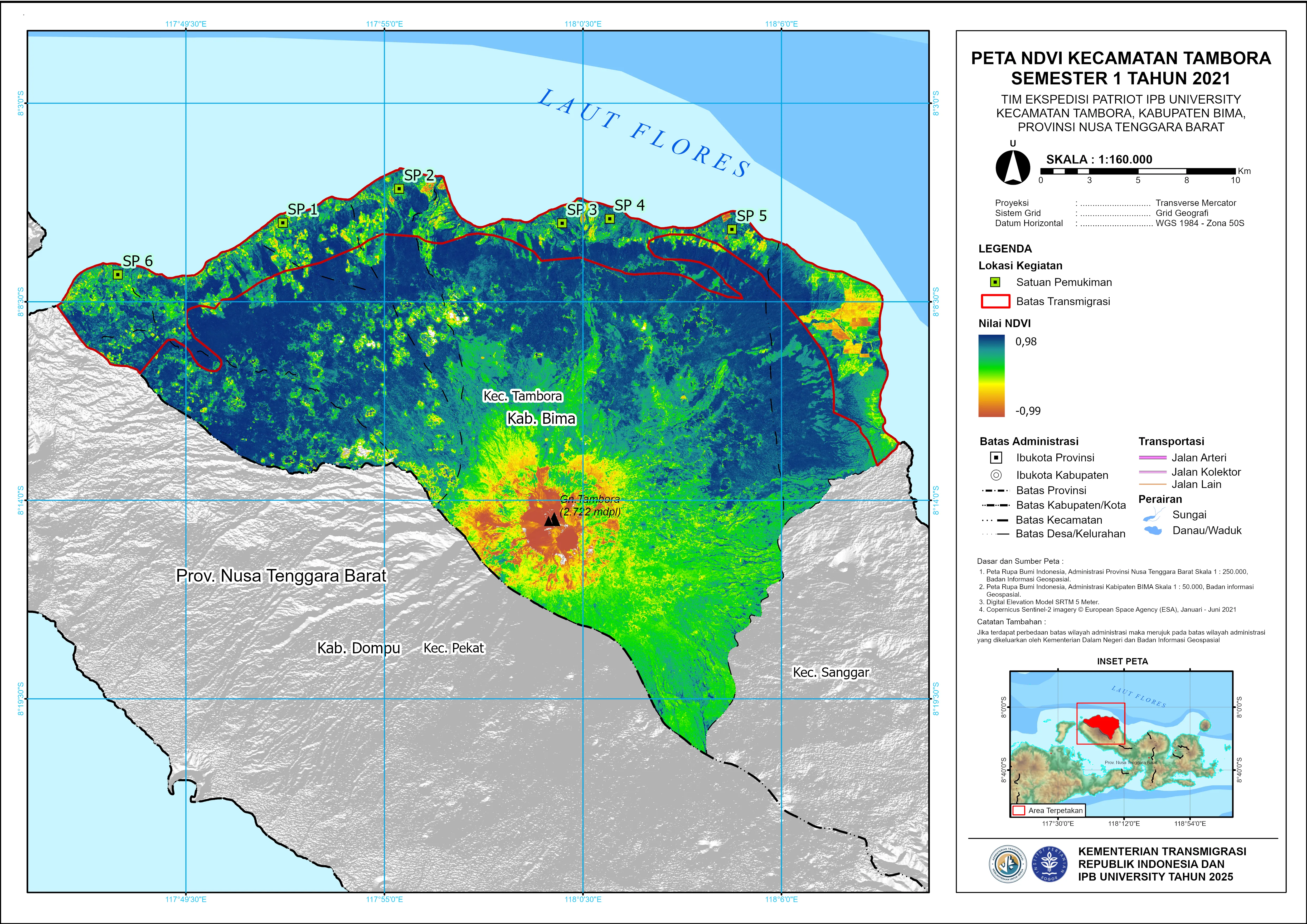 Peta NDVI Semester 1 2021