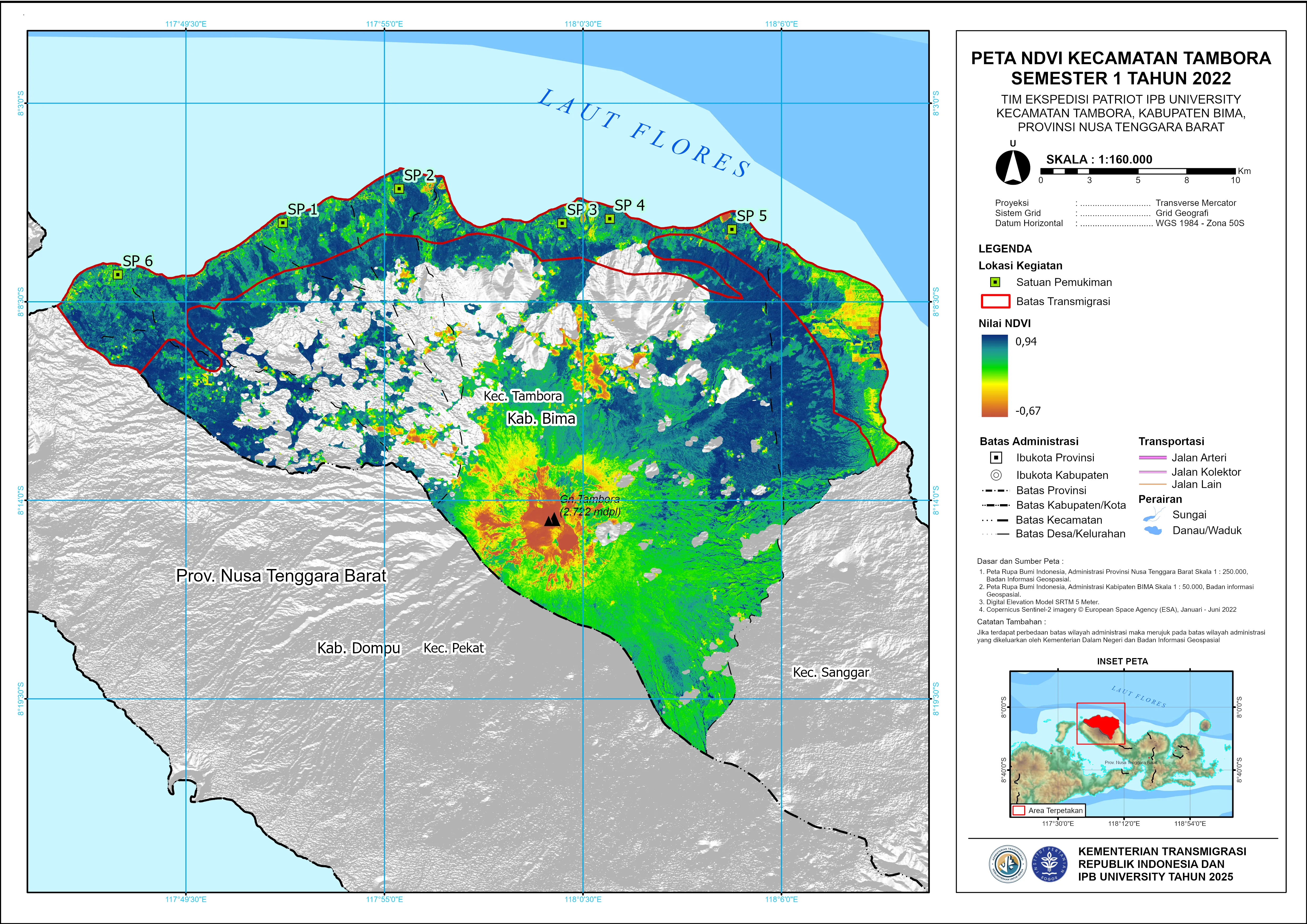 Peta NDVI Semester 1 2022
